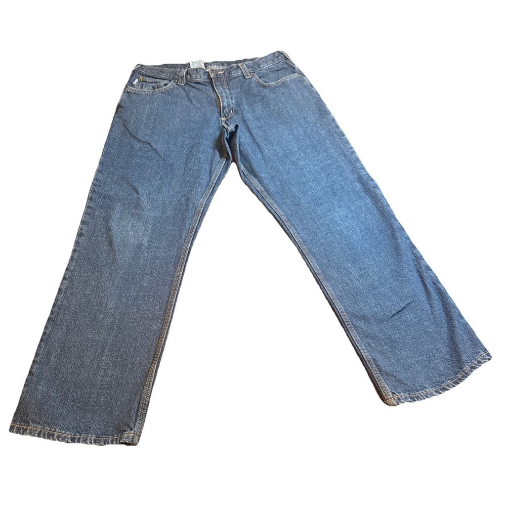 Carhartt Men's Relaxed‎ Fit Straight Leg Jeans 36×32 Blue Denim Workwear